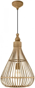 image of Eglo Amsfield Wooden Pendant Light