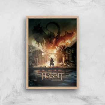 image of The Hobbit: Battle Of The Five Armies Giclee Art Print - A4 - Wooden Frame