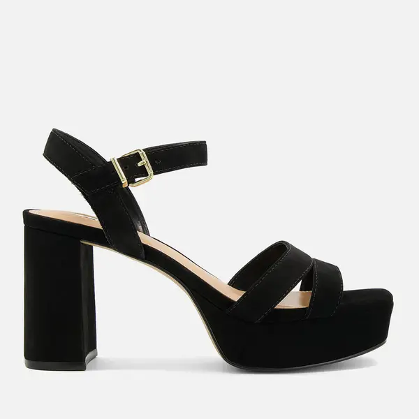 Image of Dune Womens Molten Suede Platform Sandals - UK 3