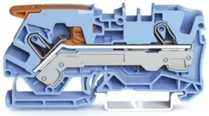 Image of Wago Blue 2106 Terminal Block, 14 8 AWG, 20 8 AWG, 0.5 10 mm, 1 10 mm, ATEX,