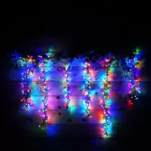 image of Decoris - 480 LED Outdoor Fairy Lights Tree Cascade Garden Christmas Decoration in Multicoloured