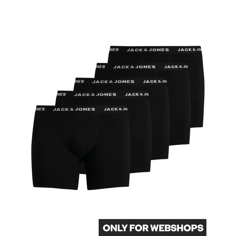 Image of Jack and Jones 5-Pack Trunk Mens Plus Size - Black 2XL