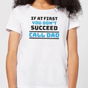 Image of Call Dad Womens T-Shirt - White - 3XL