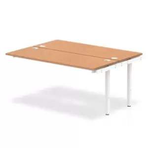 Image of Impulse Bench B2B Ext Kit 1600 White Frame Office Bench Desk Oak