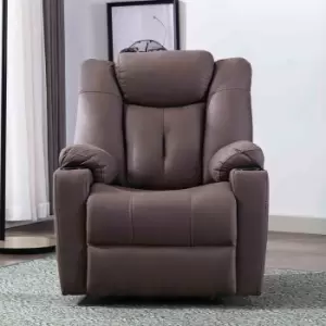 image of Afton Electric Fabric Recliner Chair - Brown