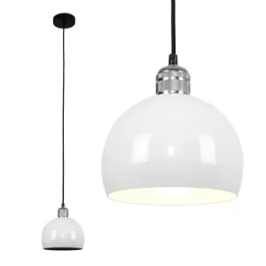 Image of Casco Chrome Pendant with White Arco Shade