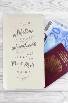 image of Personalised A Lifetime Of... Travel Document Holder - Natural