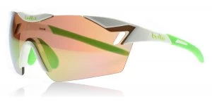 image of Bolle 6th Sense Sunglasses Shiny White / Lime 11840 85mm