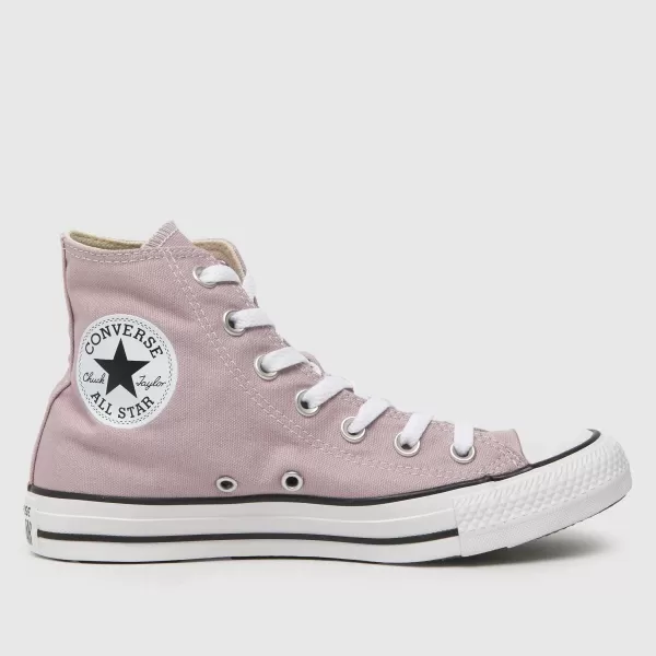 image of Converse all star hi trainers in pale pink