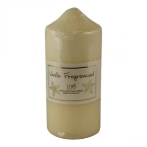 image of 100 Hour Burn Time Pillar Candle, Vanilla Fragrance