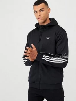 Image of Adidas Originals Outline Full Zip Hoodie - Black