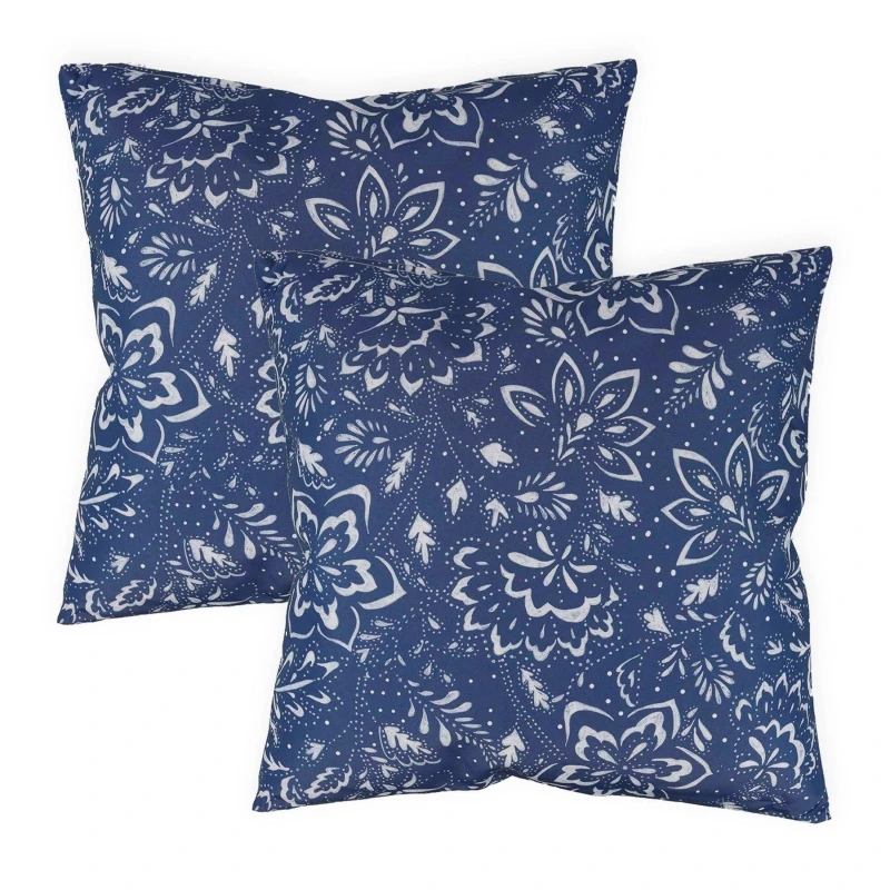 Image of Streetwize Decorative Hampton Scatter Cushion Covers - Blue Blue 45x45cm