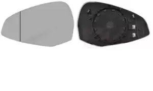 Image of VAN WEZEL Wing Mirror Glass * HAGUS * Left 0346837 Side Mirror Glass,Mirror Glass AUDI,A4 B9 Avant (8W5, 8WD),A4 B9 Limousine (8W2, 8WC)