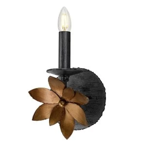 Image of 1 Light Indoor Candle Wall Light Silver, Gold, E14