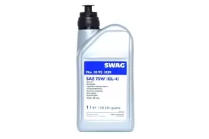 Image of SWAG Manual Transmission Oil Capacity: 1l 10 92 1829 VW,AUDI,MERCEDES-BENZ,Golf IV Schragheck (1J1),Golf V Schragheck (1K1),POLO (9N_)