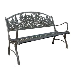 image of Gardeco Cast Iron Flowers Bench