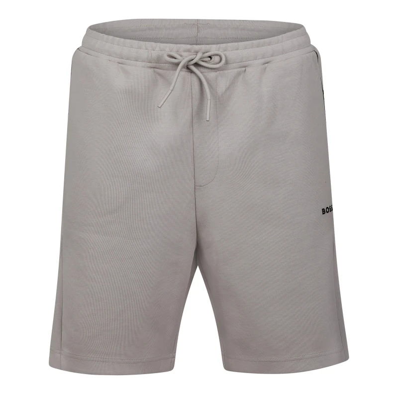 Image of Boss Mens HBG Headlo Cotton Blend Fleece Jogger Shorts Light Beige male S