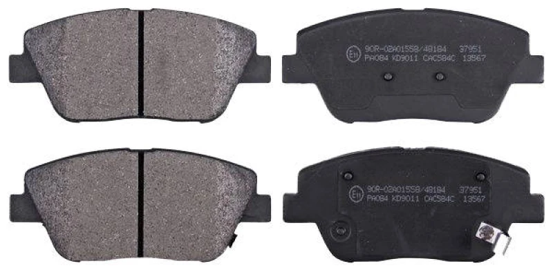 Image of A.B.S. 37951 Brake pad set with acoustic wear warning Brake Pad Set,disc brake (402)