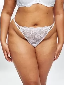 Image of Ann Summers Knickers Sexy Lace Planet String, White, Size 12, Women