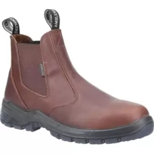 Image of Amblers Unisex Adult Leather Safety Boots (11 UK) (Brown) - Brown
