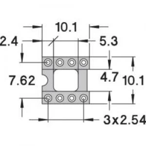 Image of IC socket Contact spacing 7.62mm Number of pins 8 Preci Dip 1