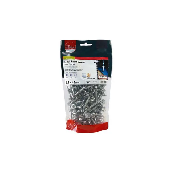 Hex Head Slash Point Timber Screws DS45W16BB Diameter: 6.3mm