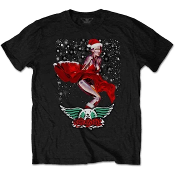 Image of Aerosmith - Robo Santa Unisex Large T-Shirt - Black