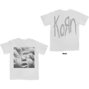 Image of Korn - Requiem Album Cover Unisex Large T-Shirt - White
