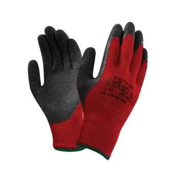 Image of K2000BR Palm-side Coated Red/Black Gloves - Size 10