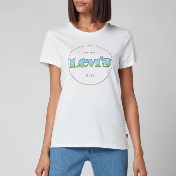 Levis Womens The Perfect T-Shirt - Circle Logo Gradient White - M