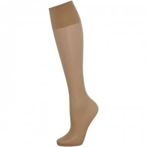 image of Charnos 5 Per Packet Sheer Knee High Socks - Ecru