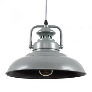 Image of Duomo Industrial Pendant Ceiling Light in Grey