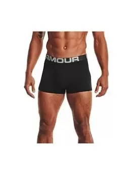 Image of Under Armour Charged Cotton 3" Boxers - 3 Pack, Black, Size 2XL, Men