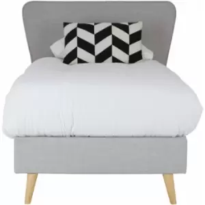Image of Scandinavian Light Grey Single Bed - Premier Housewares