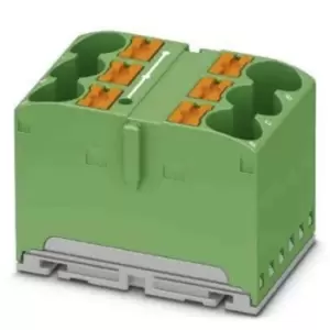 image of Phoenix Contact Distribution Block, 6 Way, 57A, 450 V, Green