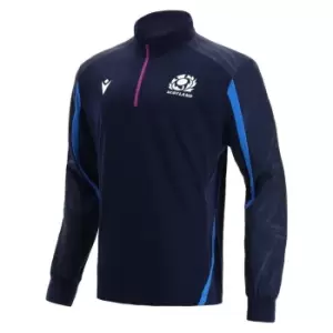 image of Macron Scotland Quarter Zip Top Mens - Blue