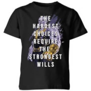 image of Avengers The Strongest Will Kids T-Shirt - Black - 11-12 Years