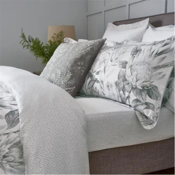 Image of Sanderson King Protea Fitted Sheet - Grey