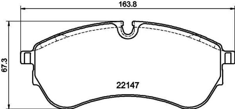 Image of HELLA Brake pad set HELLA 8DB 355 032-921