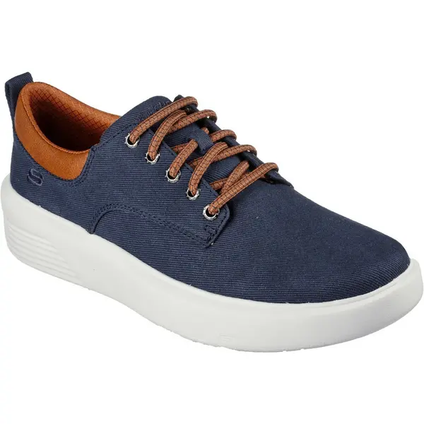 Image of Skechers Mens Viewson - Doriano Canvas Cushioned Shoes UK Size 11 (EU 46) NAVY SKE2267-NVY-11