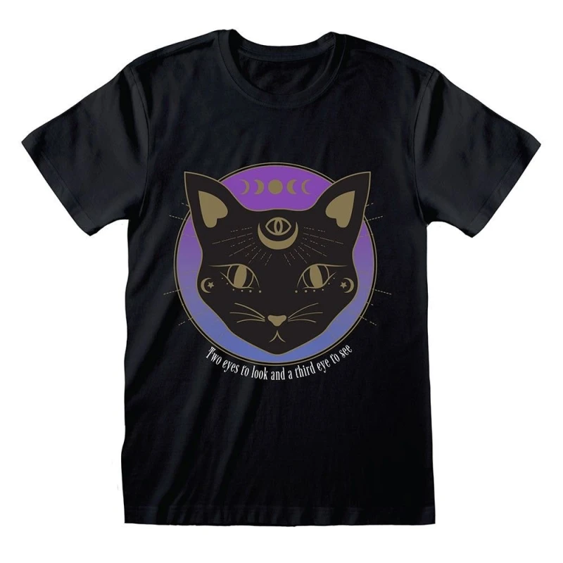Image of Something Different Something Different Men Mystic Mog Cat T-Shirt in Black Size: Medium Black M Male 5063750960302