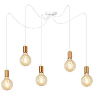 Image of Emibig Spark White Cluster Pendant Ceiling Light 5x E27