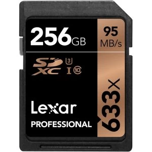 image of 256GB 633X Professional SDXC UHS-1 (Class 10) U3