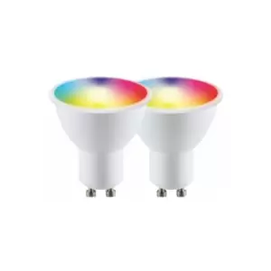 Image of Harperliving - WiFi GU10 5.5 Watts LED Smart Bulb, rgb cct 2700K-6500K, Dimmable, Pack of 2