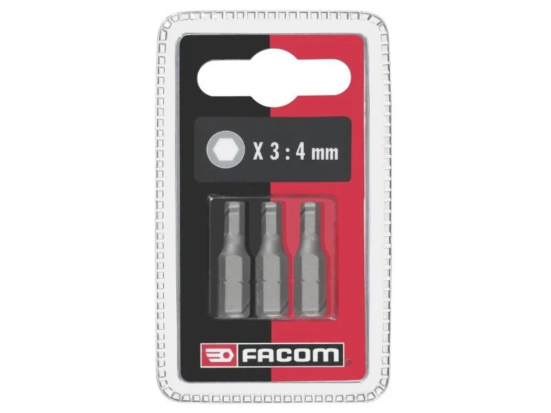Image of FACOM EH103.J3 Screwdriver Bit Set Number of tools: 3, Blister Pack Screwdriver Bit Set (6625)