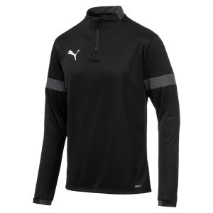 image of Puma Junior ftblPLAY 1/4 Zip Top Asphalt-Black - 9-10 Years