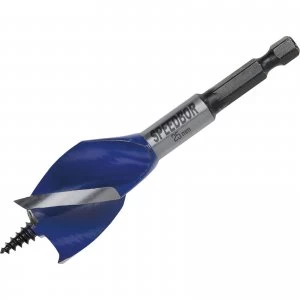 image of Irwin 6X Blue Groove Stubby Wood Drill Bit 25mm 100mm