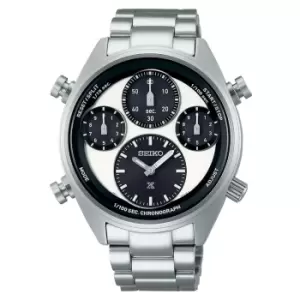 image of Seiko Prospex 'Panda' Speedtimer One-Hundredth of a Second Solar Chronograph Mens Watch SFJ001P1 (PRE-ORDER EXPECTED 1 JULY)