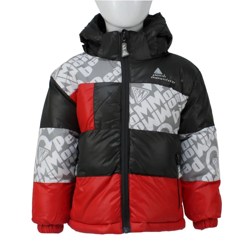 Image of Peak Mountain Children's ski jacket Peak Mountain Eleo Gris Male 3 ans ELEO/GRIS/ROUGE-GRIS