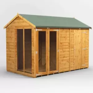 image of 10X6 Power Apex Summerhouse Combi Including 4ft Side Store